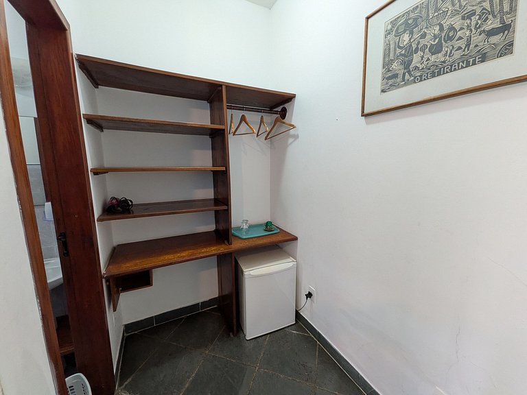 Chambre pour 3 personnes avec vue sur le jardin