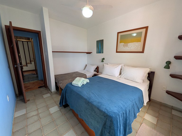 Habitación para 3 con vista al jardín